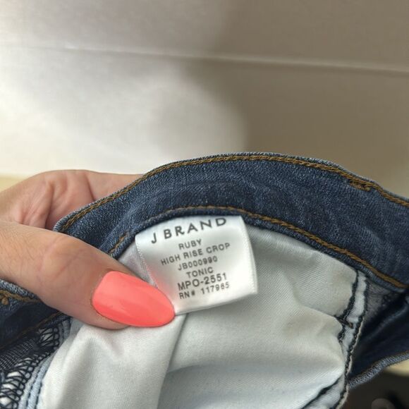 J Brand Ruby High Rise Crop Raw Hem Jeans 30 - Picture 5 of 7